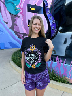 Poor Unfortunate Souls, Villain Crew Neck Tee, Deep Sea Navy