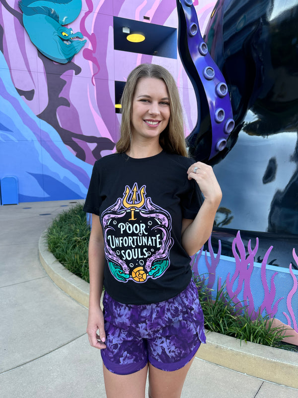 Poor Unfortunate Souls, Villain Crew Neck Tee, Deep Sea Navy