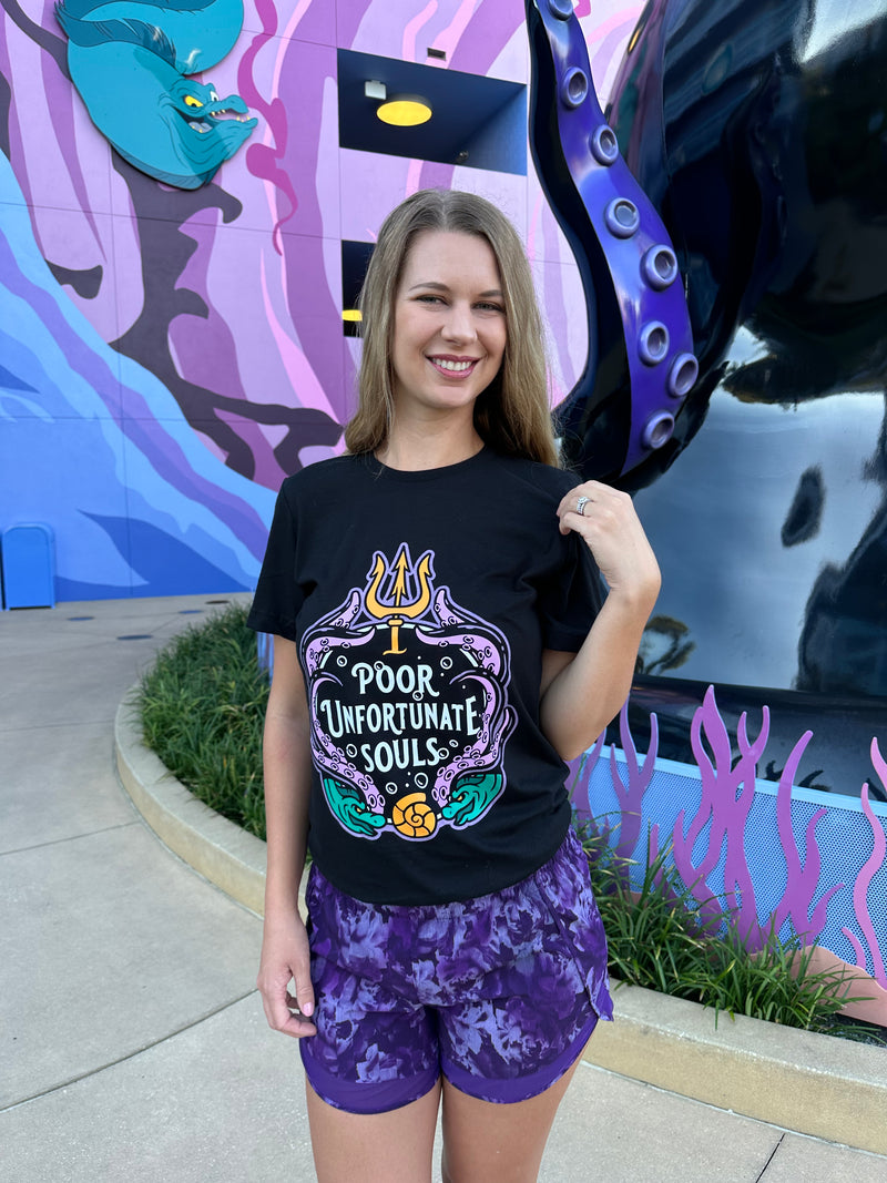 Poor Unfortunate Souls, Villain Crew Neck Tee, Deep Sea Navy