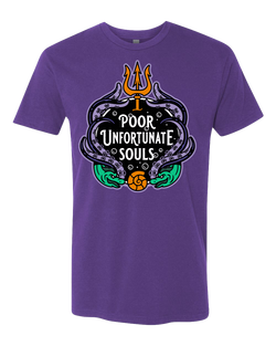 Poor Unfortunate Souls, Villain Crew Neck Tee, Sea Urchin Purple