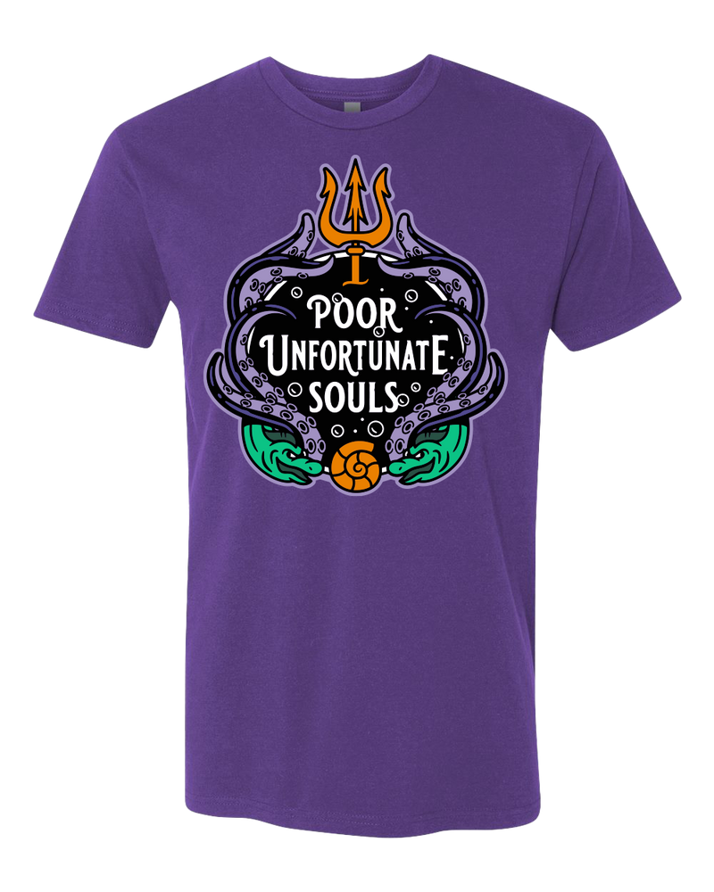 Poor Unfortunate Souls, Villain Crew Neck Tee, Sea Urchin Purple