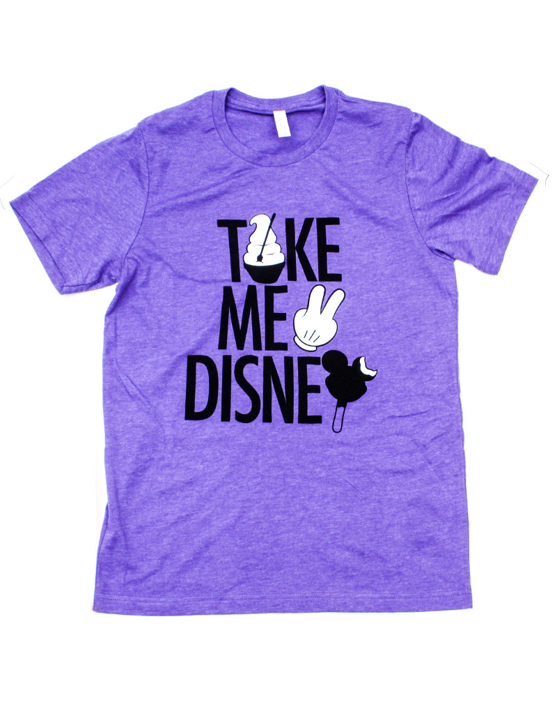 Take Me 2, Crew Neck Tee, Purple Heather