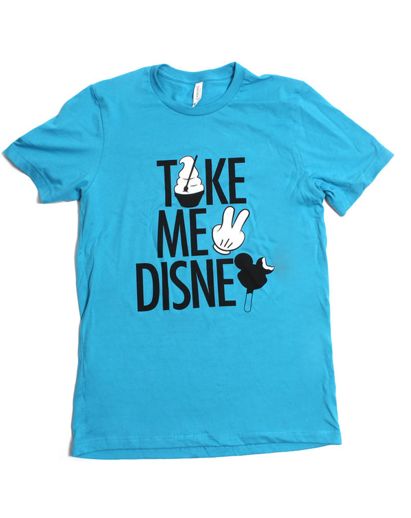 Take Me 2, Crew Neck Tee, Aqua