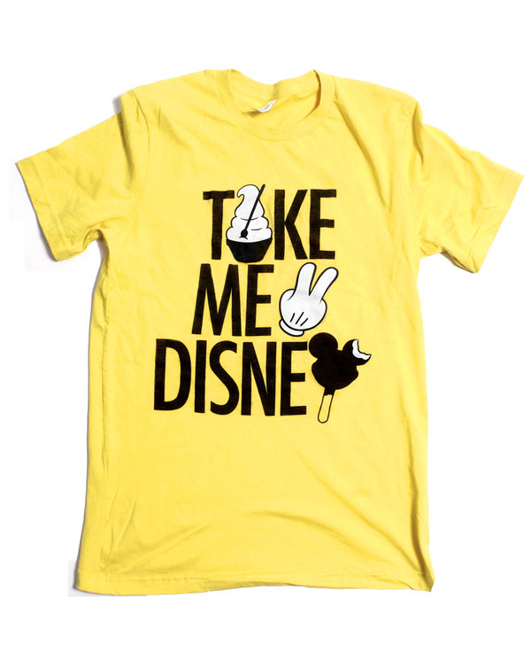 Take Me 2, Crew Neck Tee, Yellow