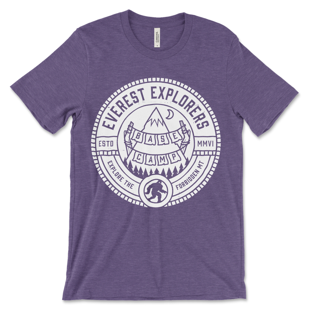 Everest, Crew Neck Tee, Heather Purple