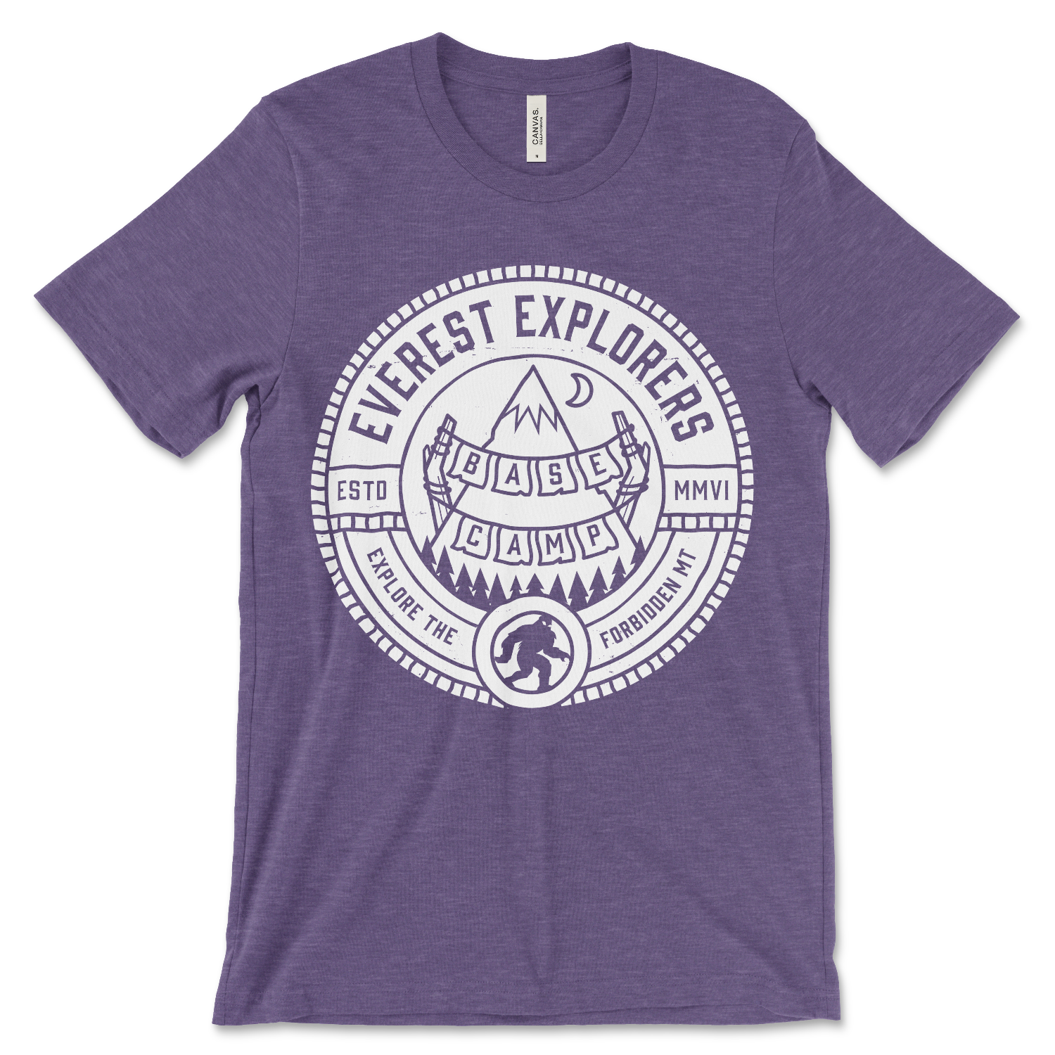 Everest, Crew Neck Tee, Heather Purple