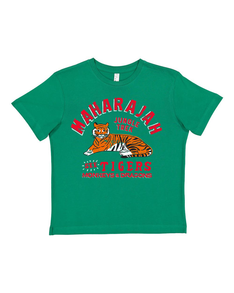 Maharajah Jungle Trek, KIDS Crew Neck Tee, Jungle Green