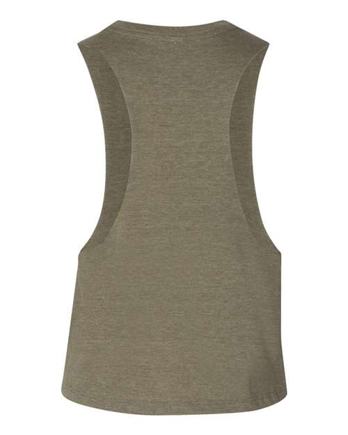 Bon Appétit, Racerback Cropped Tank, Heather Olive, Ready to Ship