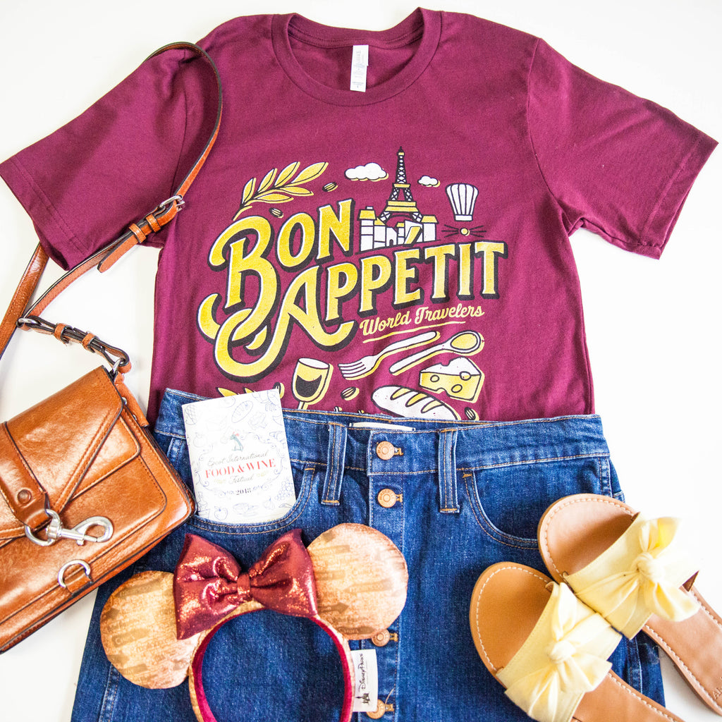 Bon Appétit, Crew Neck, Maroon