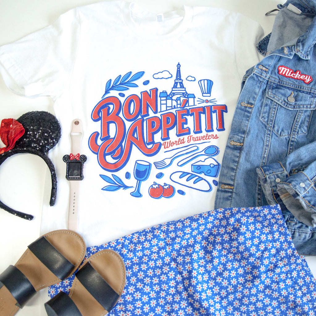 SALE, Bon Appétit, Crew Neck, White