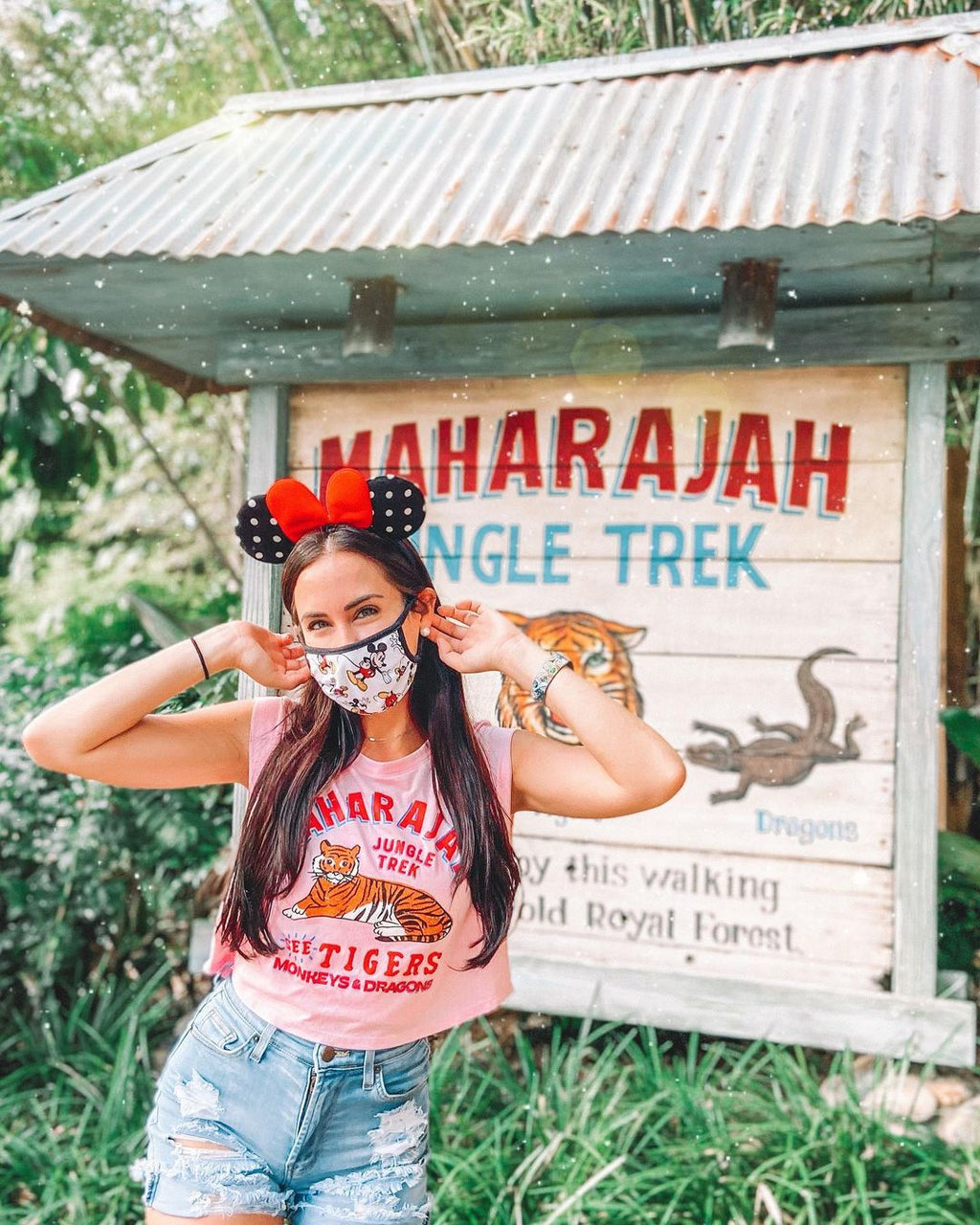 Maharajah Jungle Trek, Cropped Tank, Soft Pink