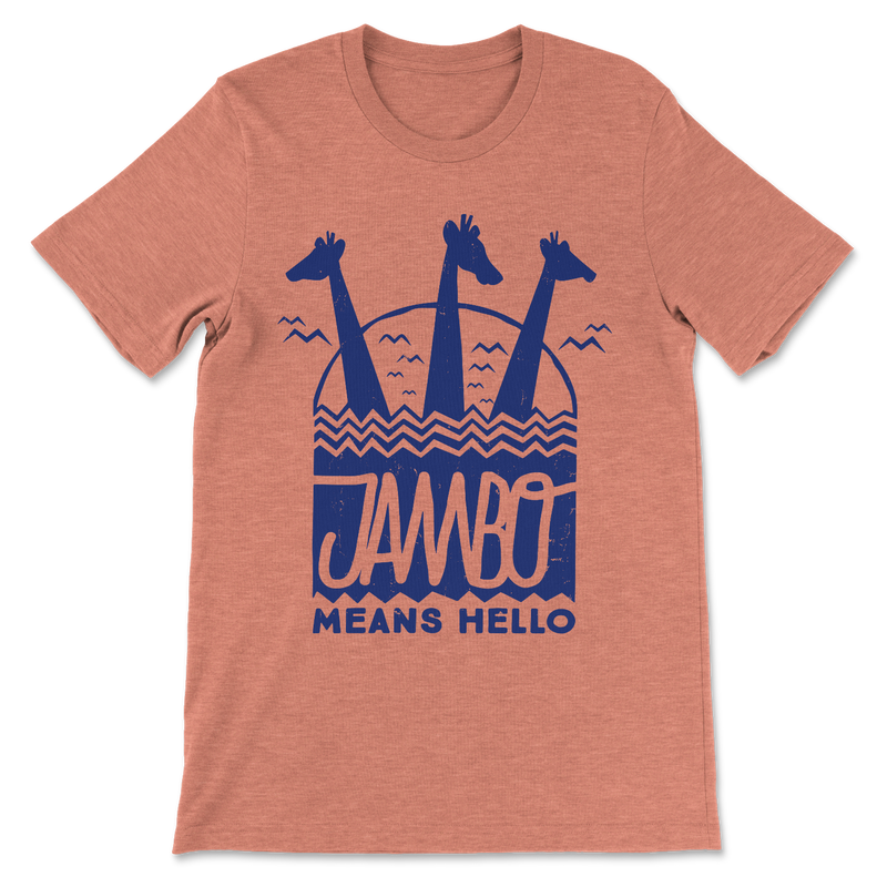 Jambo, Crew Neck Tee, Orange