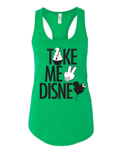 Take Me 2, Racerback Tank, Green