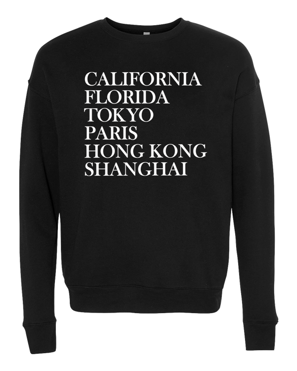 Magical Destinations, Fleece Sweatshirt, Black