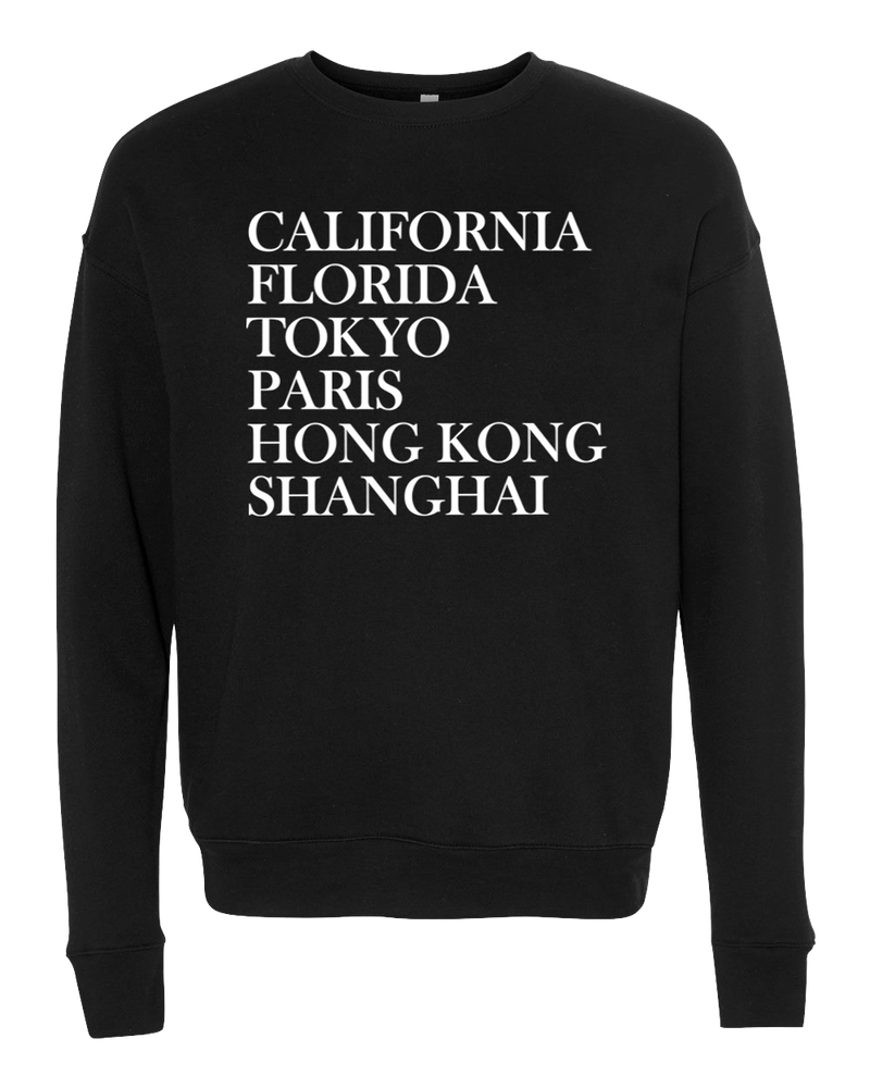 Magical Destinations, Fleece Sweatshirt, Black