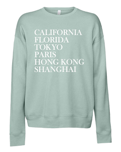 Magical Destinations, Fleece Sweatshirt, Dusty Blue