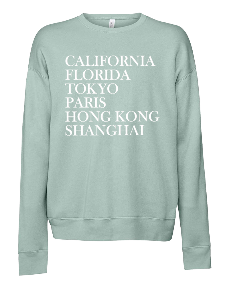 Magical Destinations, Fleece Sweatshirt, Dusty Blue