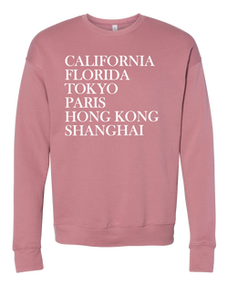 Magical Destinations, Fleece Sweatshirt, Mauve