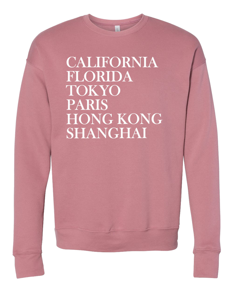 Magical Destinations, Fleece Sweatshirt, Mauve