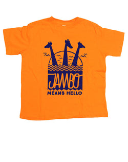 Jambo, Kids Crew Neck Tee, Orange