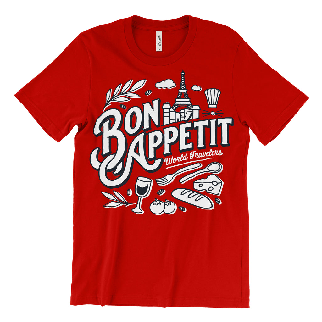 Bon Appétit, Crew Neck, Red