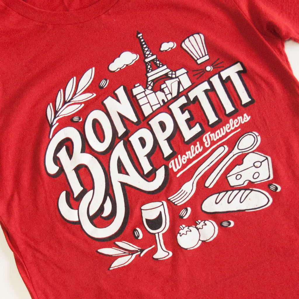 Bon Appétit, Crew Neck, Red