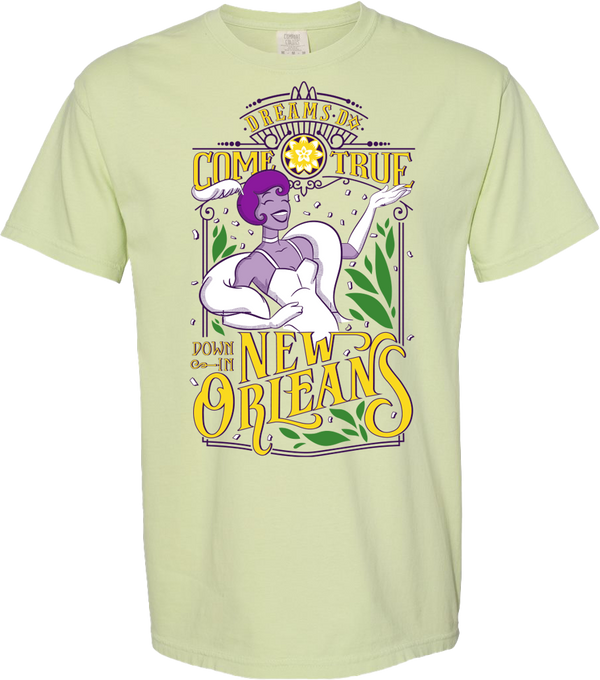 Tiana New Orleans, Crew Neck Tee, Lily Pad Green