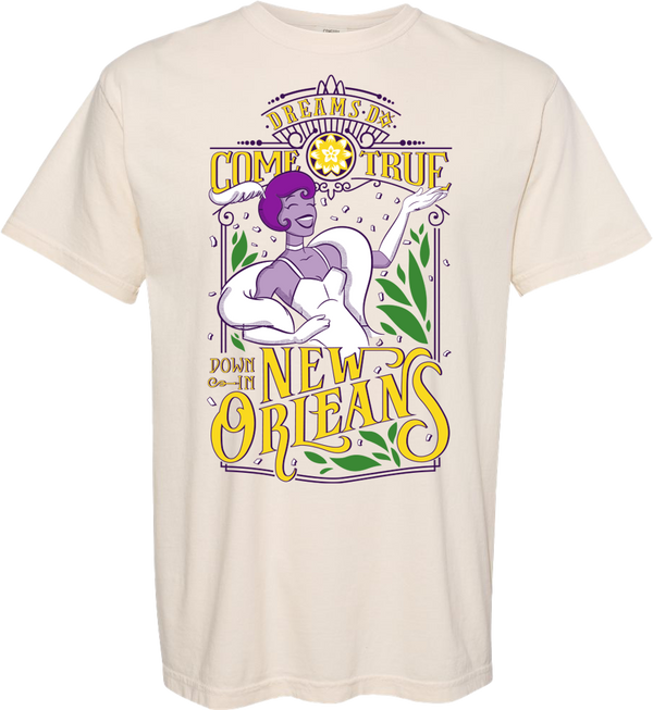 Tiana New Orleans, Crew Neck Tee, Beignet Ivory