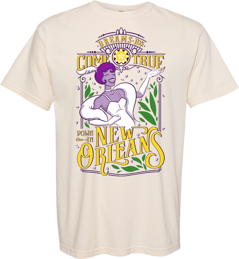 Tiana New Orleans, Crew Neck Tee, Beignet Ivory