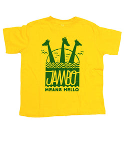 Jambo, Kids Crew Neck Tee, Yellow