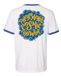 Cosmic Power, Ringer Tee, Royal Blue, Ready to Ship