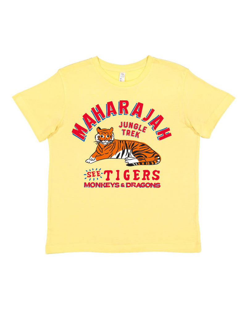 Maharajah Jungle Trek, KIDS Crew Neck Tee, Urgent Yellow