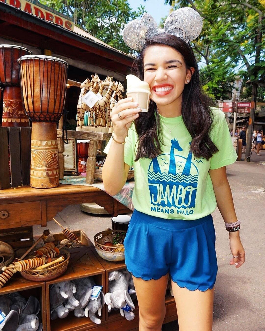 Jambo, Crew Neck Tee, Green Triblend
