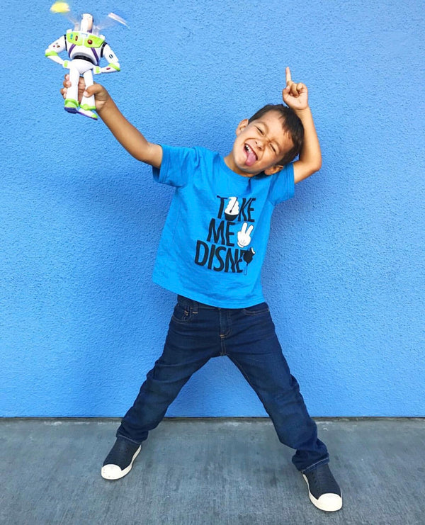 Take Me 2, Kids Crew Neck Tee, Cobalt
