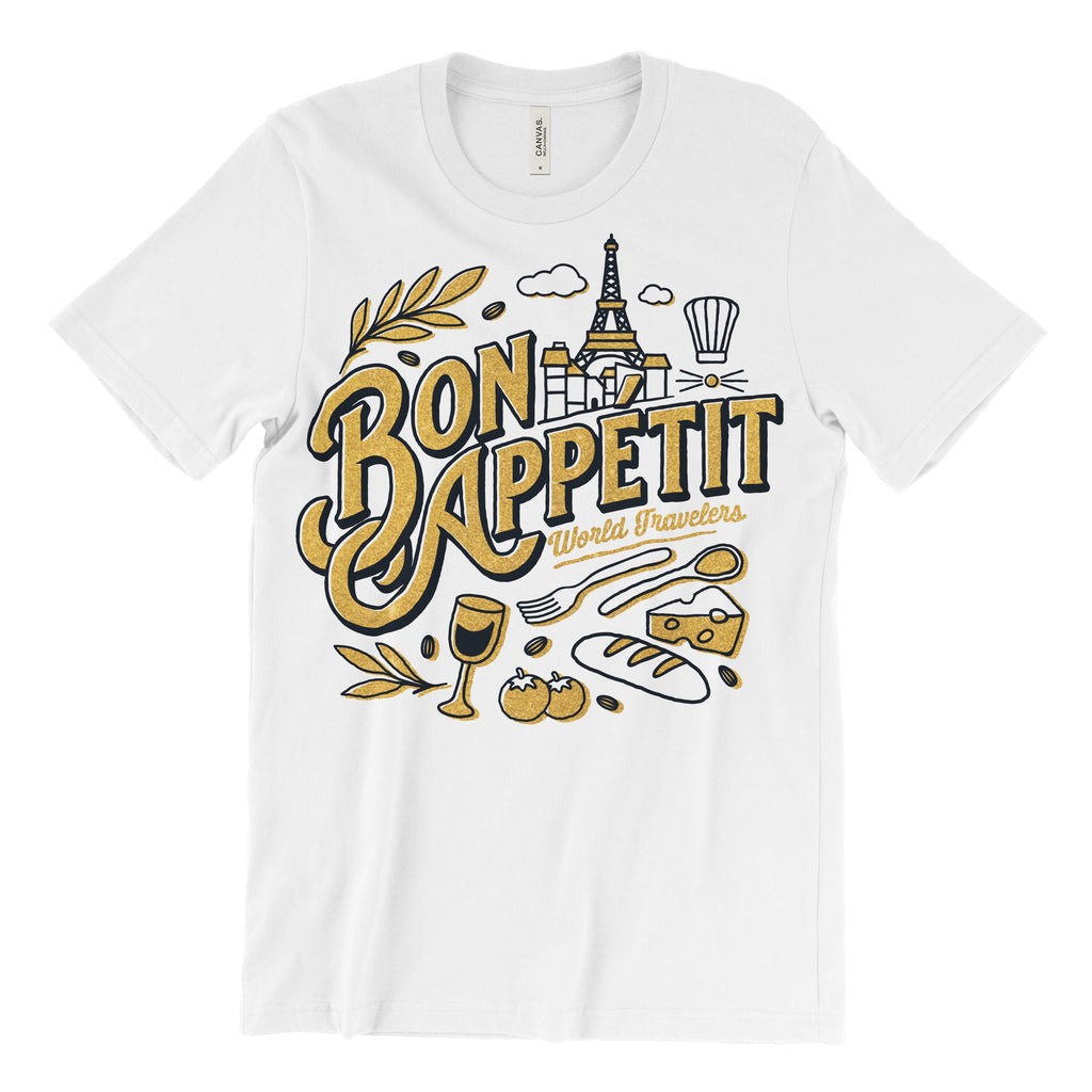 Bon Appétit, Crew Neck, White