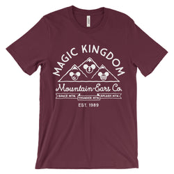 Mountain-Ears Co. Logo, Crew Neck Tee, Maroon