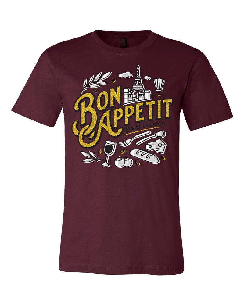 Bon Appétit, Crew Neck, Maroon