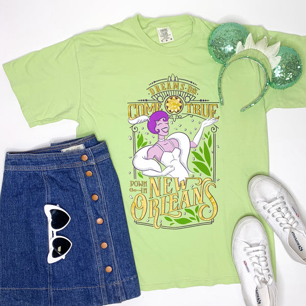 Tiana New Orleans, Crew Neck Tee, Lily Pad Green