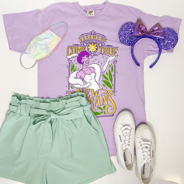 Tiana New Orleans, Crew Neck Tee, Wild Orchid