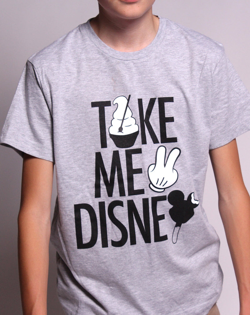 Take Me 2, Kids, Crew Neck Tee, Grey