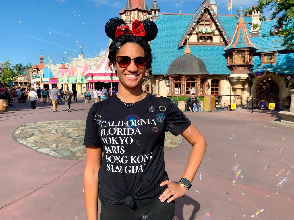 Magical Destinations, Crew Neck Tee, Black