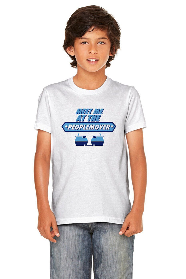 People Mover, Kids, Crew Neck Tee, White