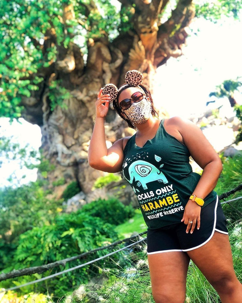 Harambe Locals Only, Triblend Racerback Tank, Emerald