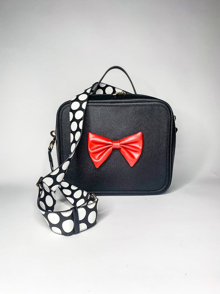 PARC Pack Crossbody Strap, Black Polka Dot, Ready to Ship