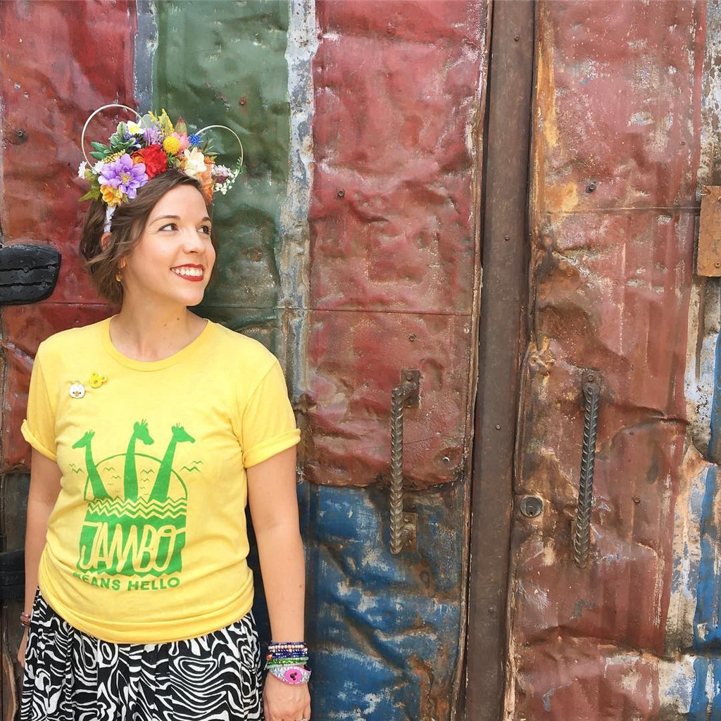 Jambo, Crew Neck Tee, Yellow Triblend