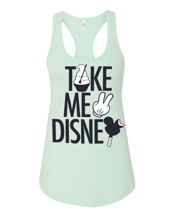 Take Me 2, Racerback Tank, Mint