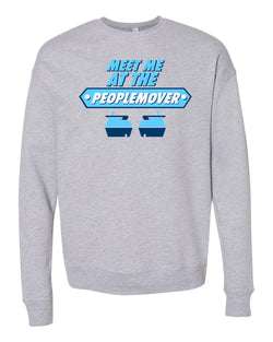 People Mover, Crewneck Fleece Sweatshirt, Heather Grey