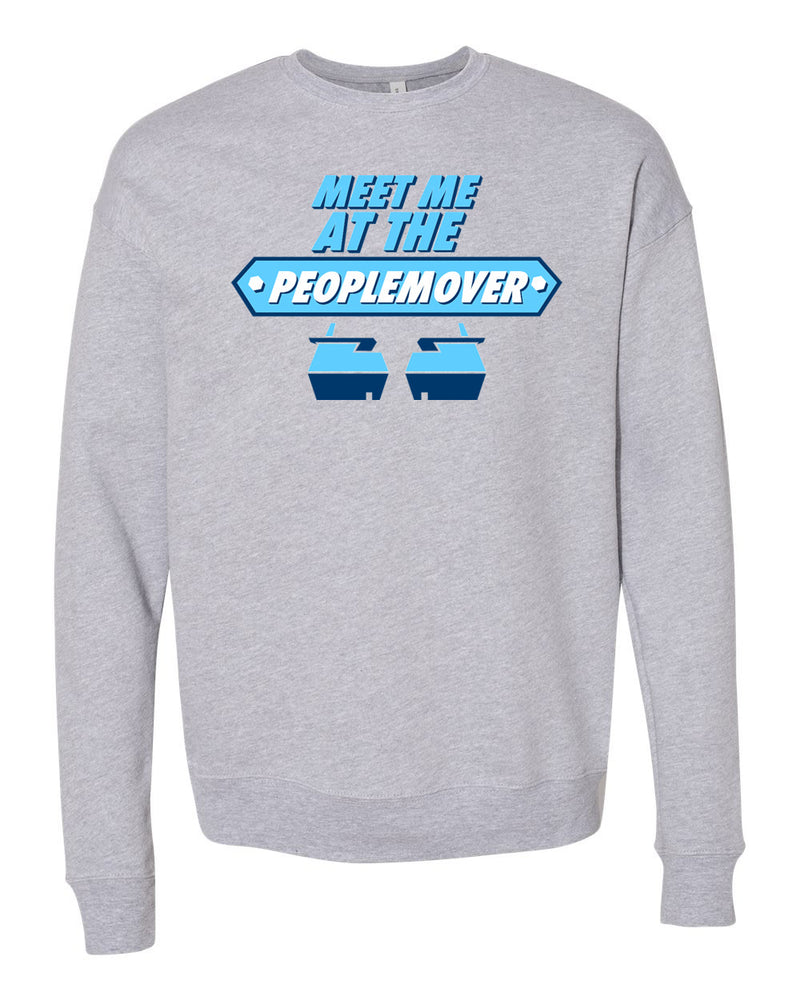 People Mover, Crewneck Fleece Sweatshirt, Heather Grey